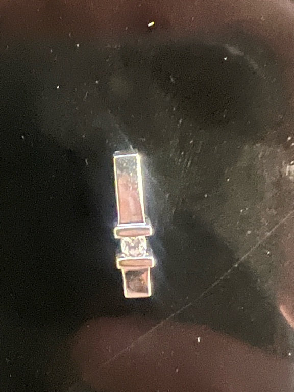 14 kt witgouden hanger Jeunesse strak model diamant