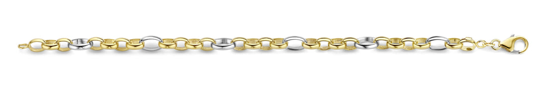 Fjory Bicolor Armband Anker Fantasie 6mm 19cm 41-FANK0619