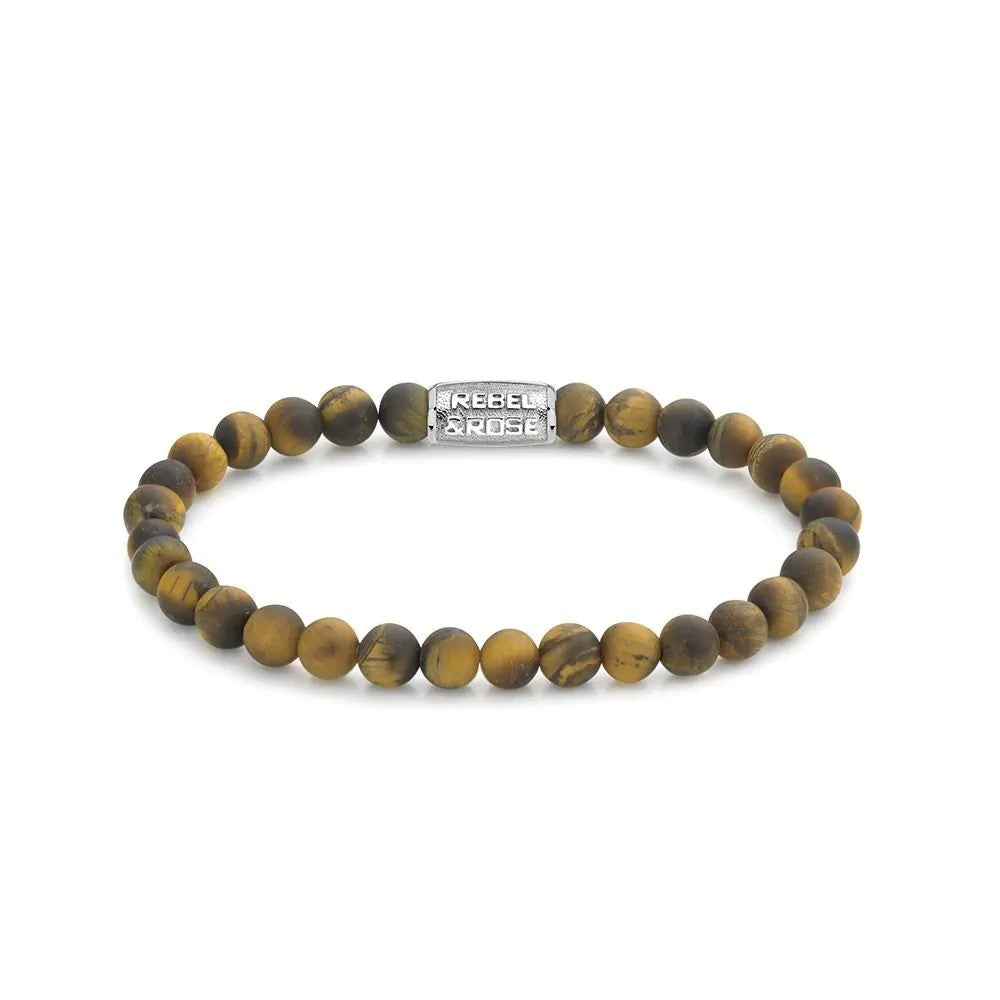 Rebel & Rose armband matt tiger lily 6 mm. L, RR-60083-S-L