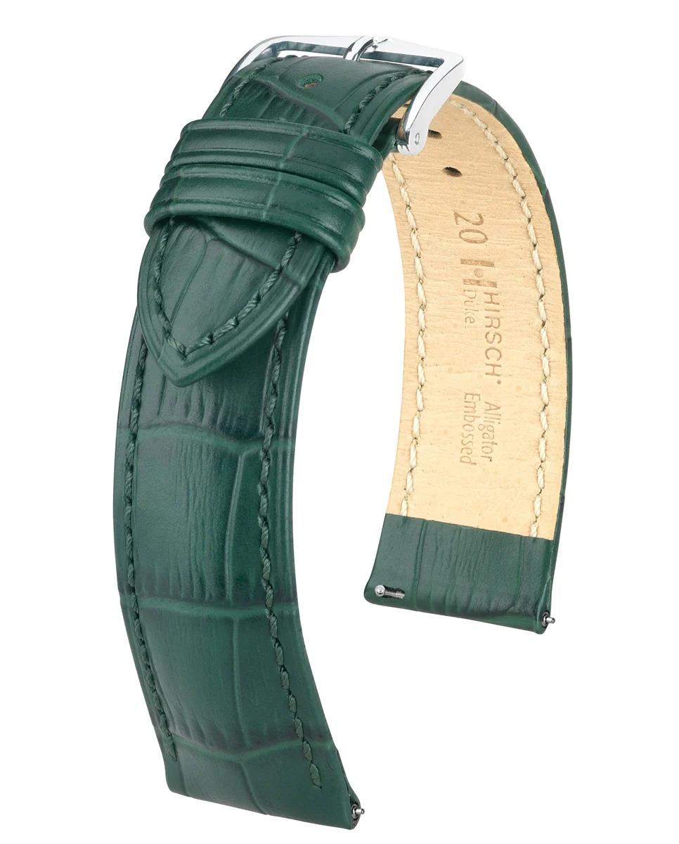 HIRSCH DUKE L DARK GREEN CALF 18/16MM