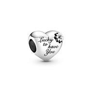 Mum, clover and heart sterling zilver 799364C00