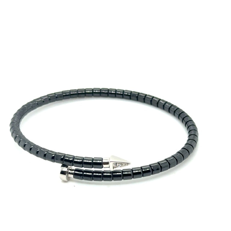 Orotech 18kt Armband Zwart Ceramic B10-22SYW 0.03ct