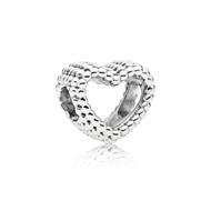 Pandora Beaded heart silver charm 797516