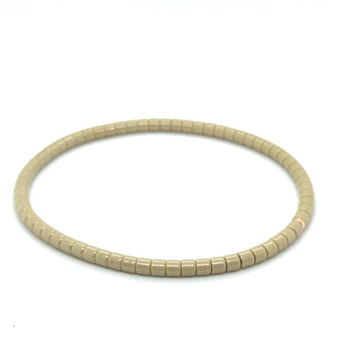 Orotech 18 kt Armband B17-13TR Taupe polish rose goud