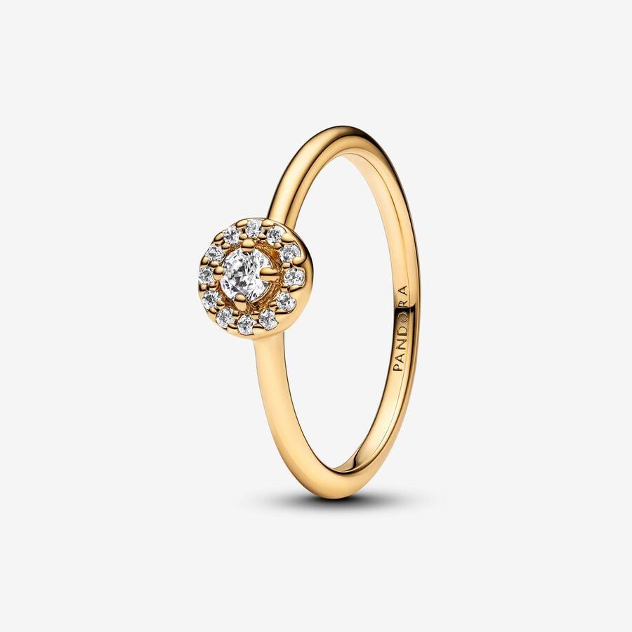 Ronde pavé halo-ring