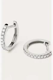 14 kt Witgouden oorringen diamant O1492 WIT 0.14ctW/Si