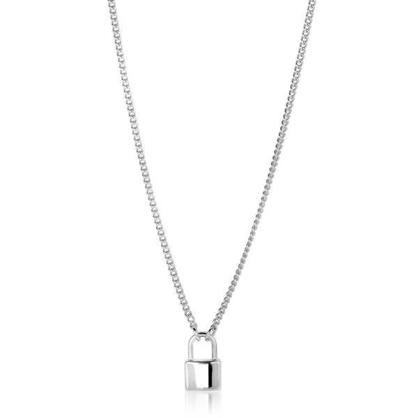 ZINZI zilveren gourmet ketting 45cm met slot