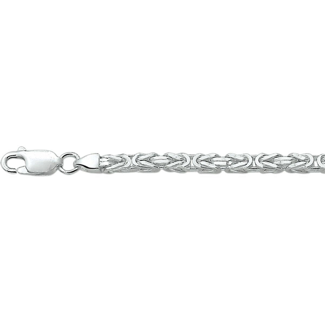 zilveren koningsschakel 60 cm 3 mm breed