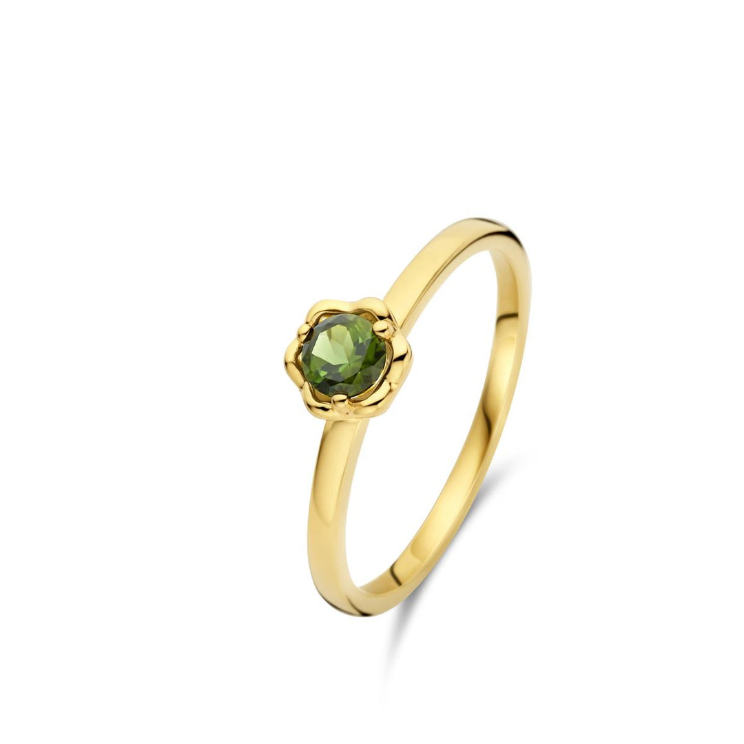 Ring solitaire Toermalijn Geelgoud 18 kt 067264Q