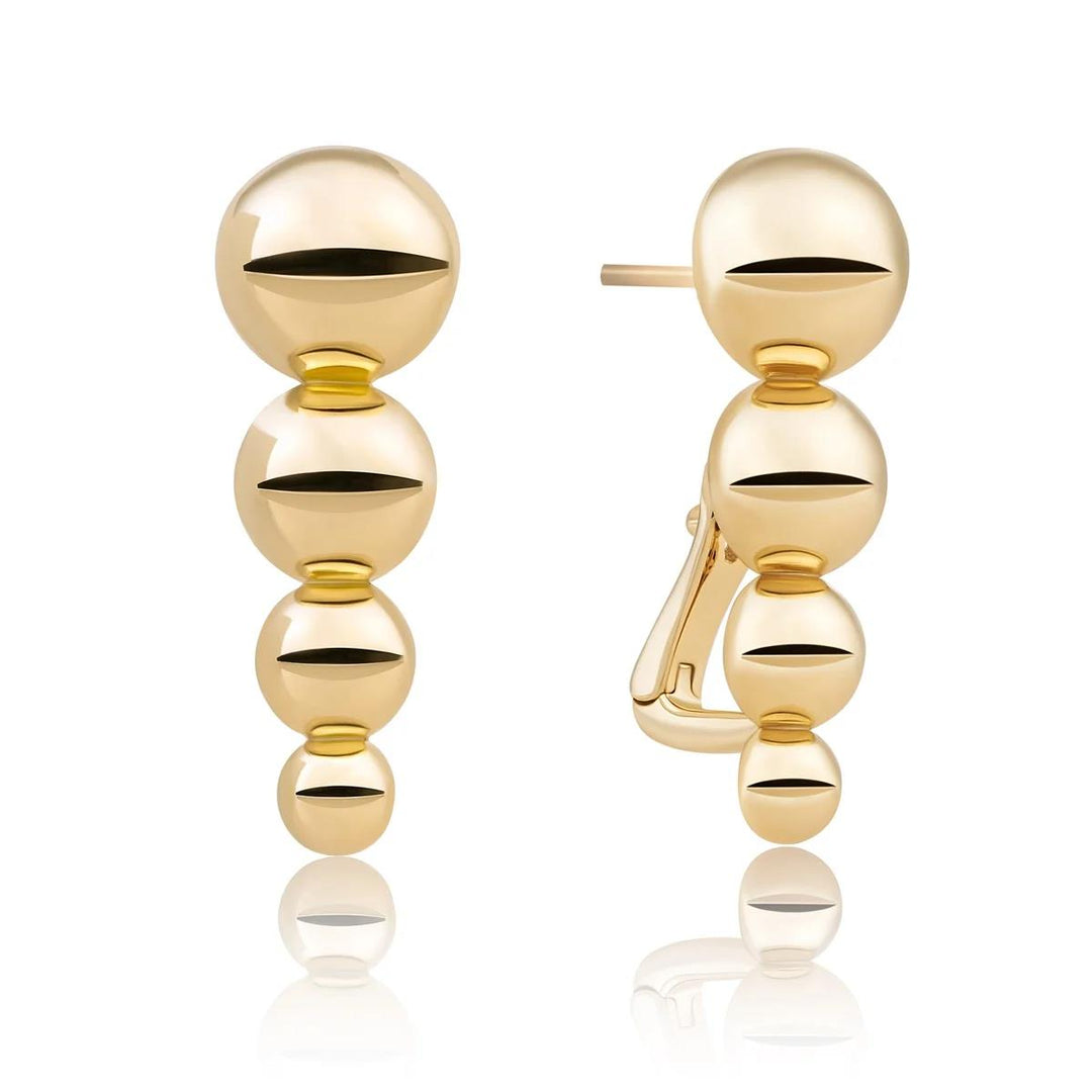 Earrings | Bubble Push Back Earrings - Gold EAG34