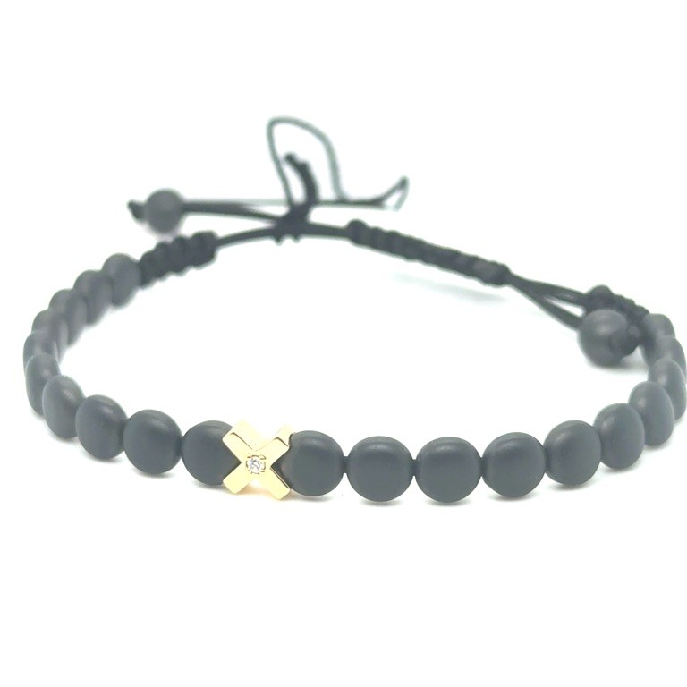 18 kt Orotech Bracelet Ceramic Black Diamond 0.02ct