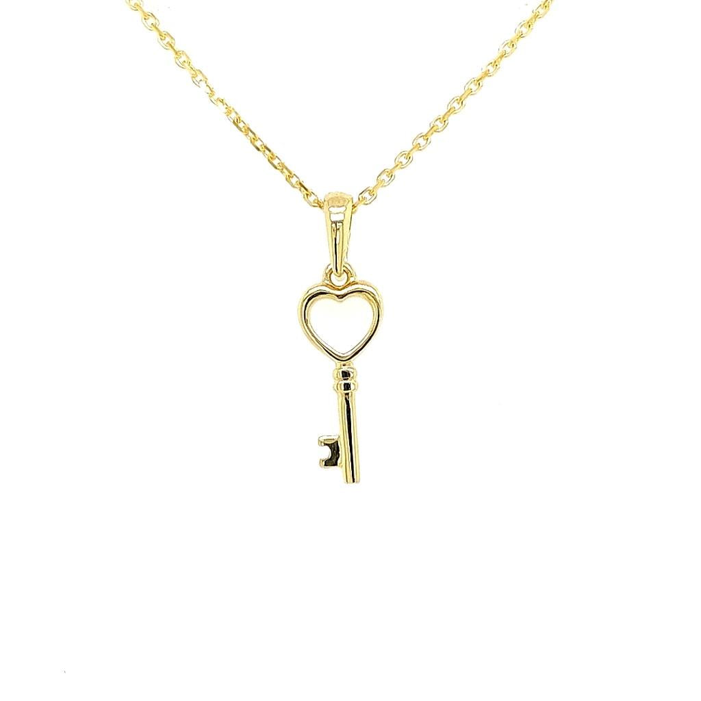 14 kt Geelgouden hanger Key to Love