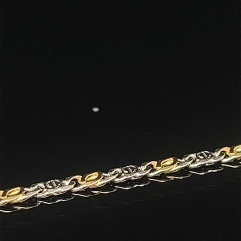 14 kt biclor schakelarmband