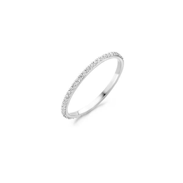 Blush Ring - 14k Witgoud en zirkonia