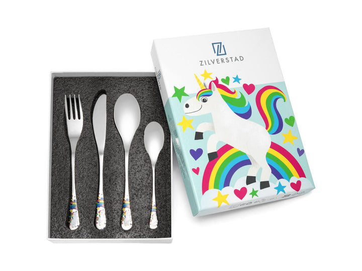 Kinderbestek Unicorn, 4-delig, RVS 4260070