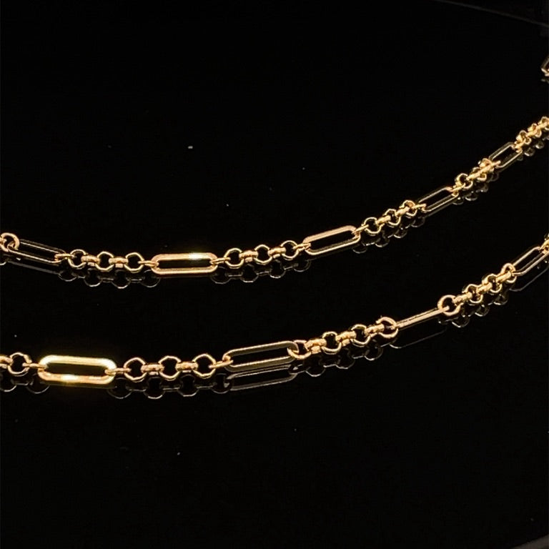 14 kt collier fantasie jasseron en CFE schakel