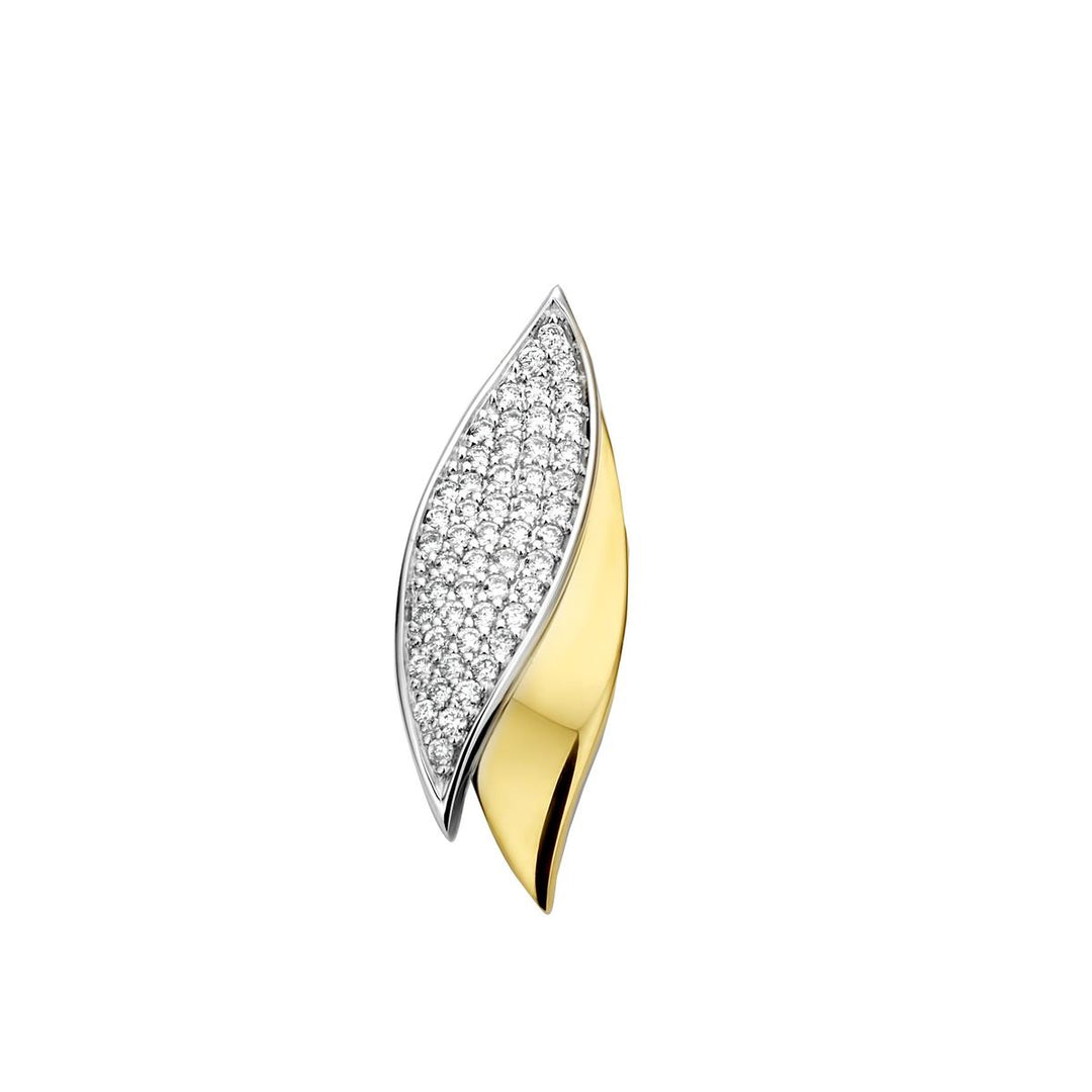18 kt hanger diamant navette vorm 0.24 ct diamant