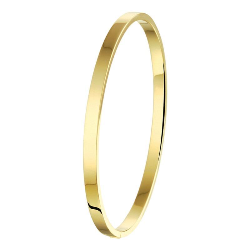 Zilgold bangle AU-AG 58mm 5mm breed recht