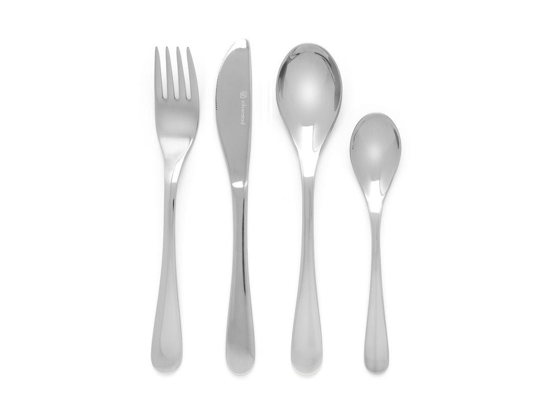 Zilverstad Kinderbestek Glad 4-delig RVS