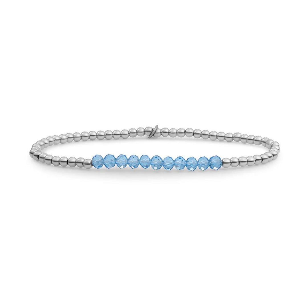 Bracelet | Aquamarine Universe - Silver 3mm