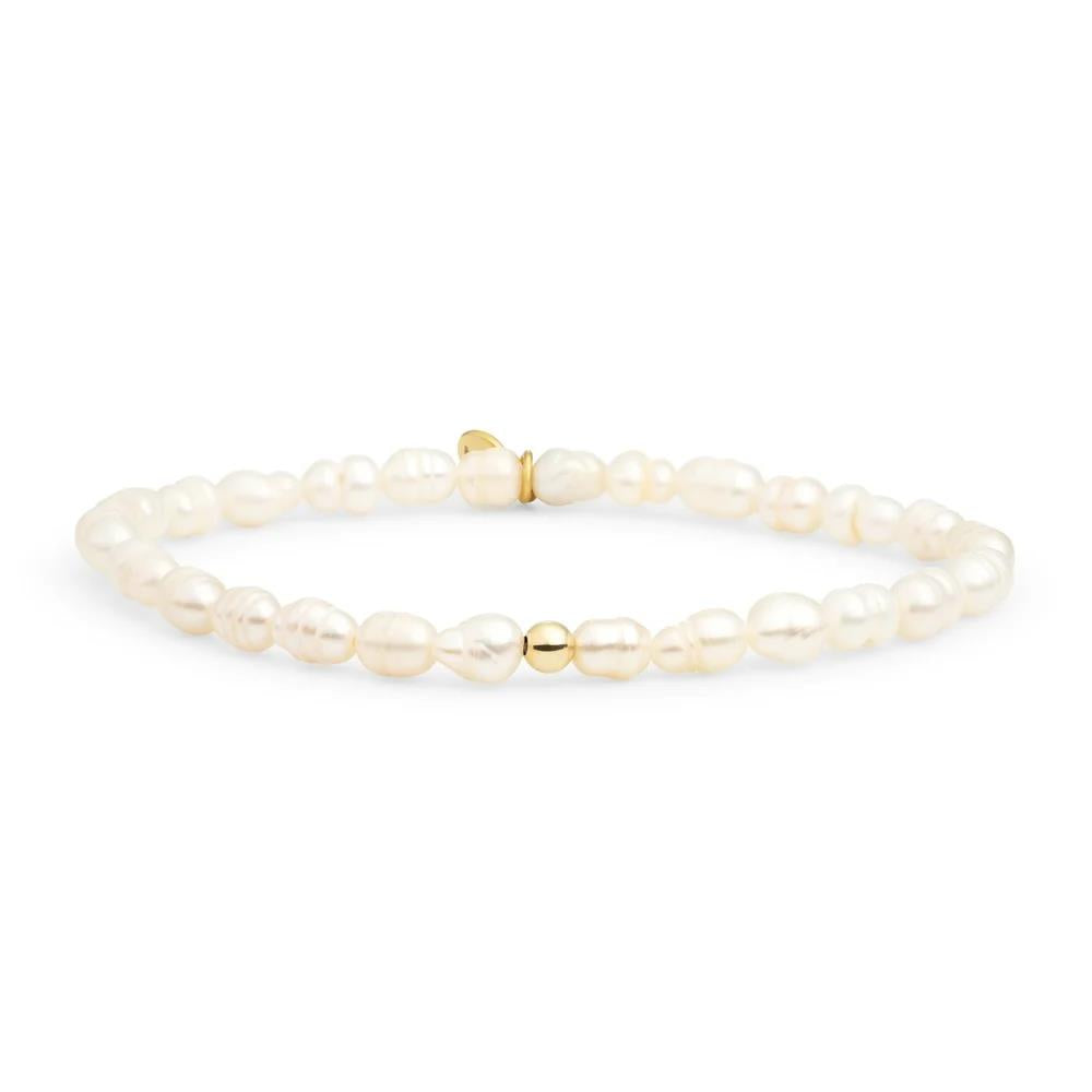 Bracelet | Pearl Saturn small - Gold 4mm
