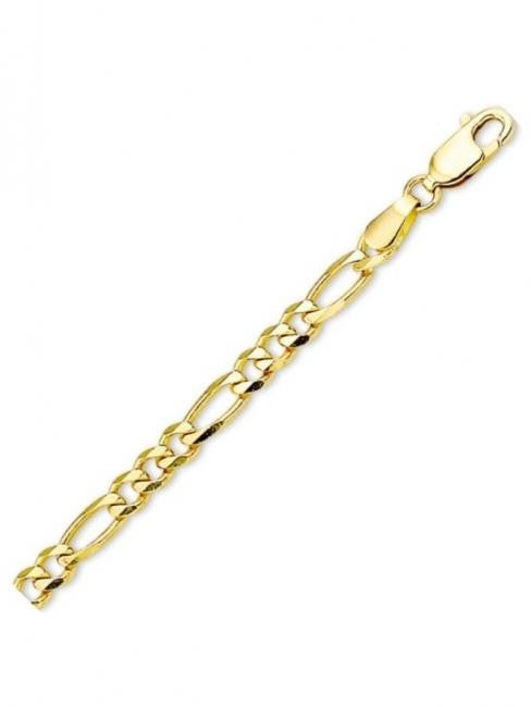 14 kt massief collier 3 mm breed en 50 cm lang