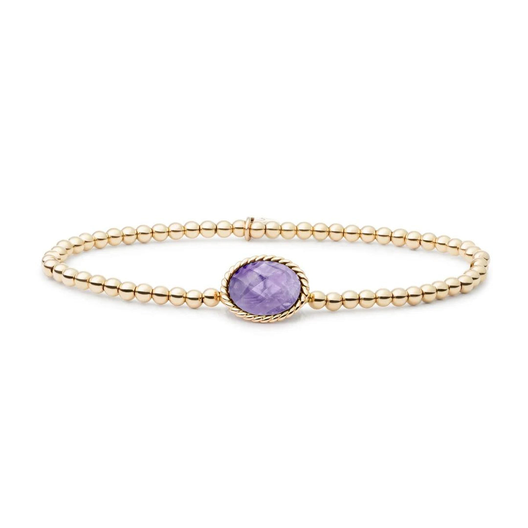Bracelet | Gold - Amethyst Twist SB-G-3MM-TG05