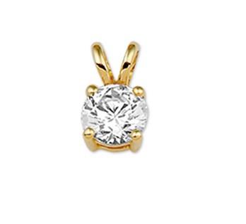 14 kt Geelgouden hanger met zirkonia 40.18389