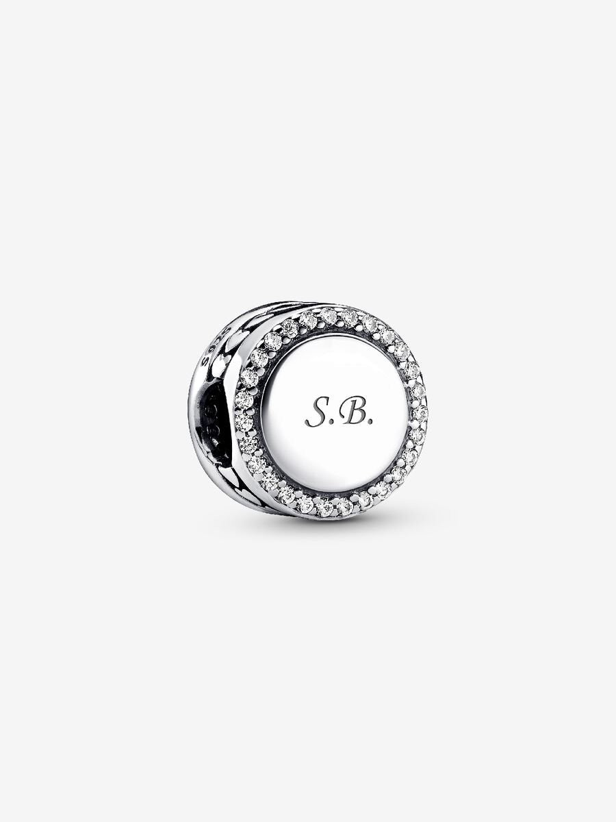 Engravable sterling silver charm 798747C01