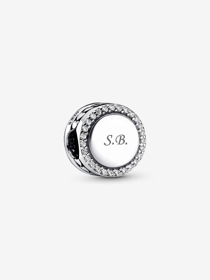 Engravable sterling silver charm 798747C01