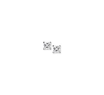 Zilveren oorsteker solitaire 4 mm