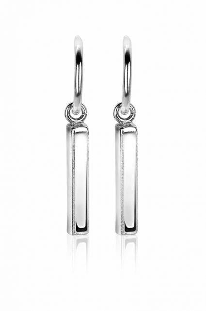 ZINZI zilveren oorstekers in zilver met staafje 26mm ZIO2099