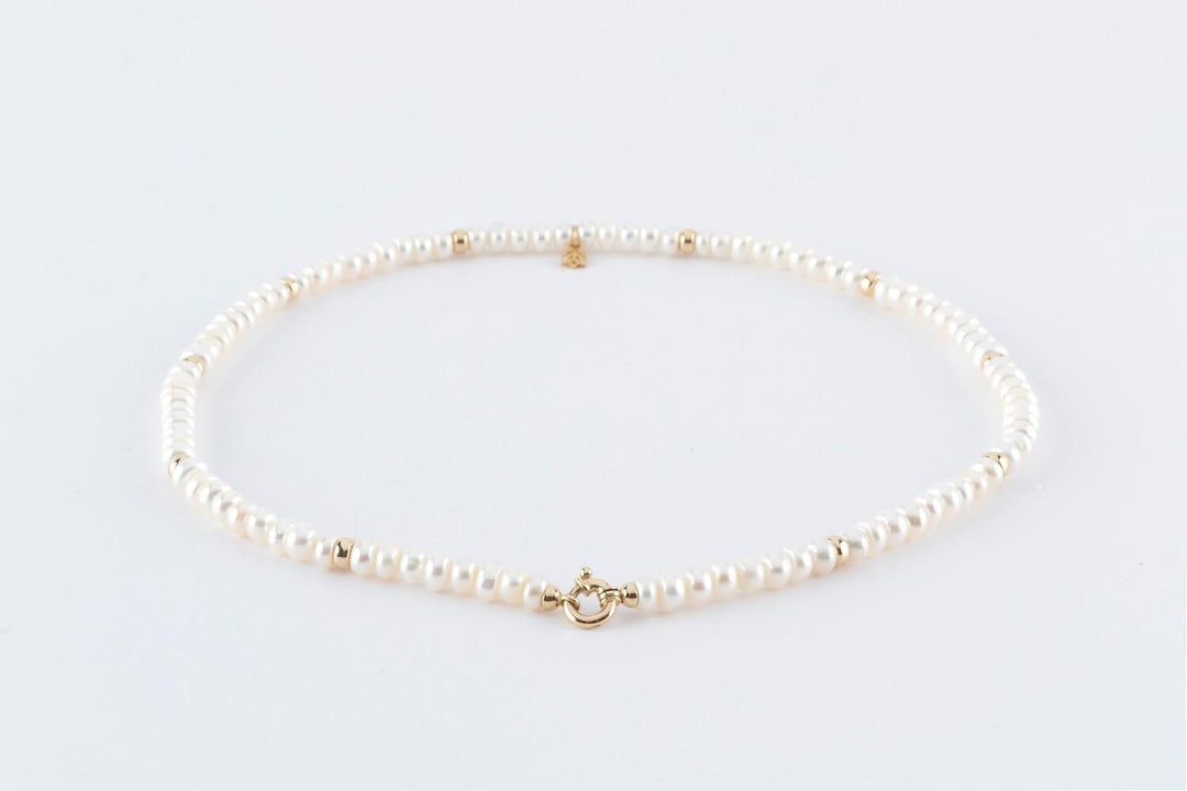 Y&G parel collier met 14k geel gouden beadsCSP7000