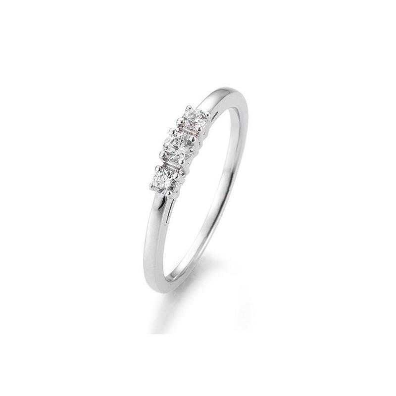 14 kt witgouden ring 0.20ct H/Si