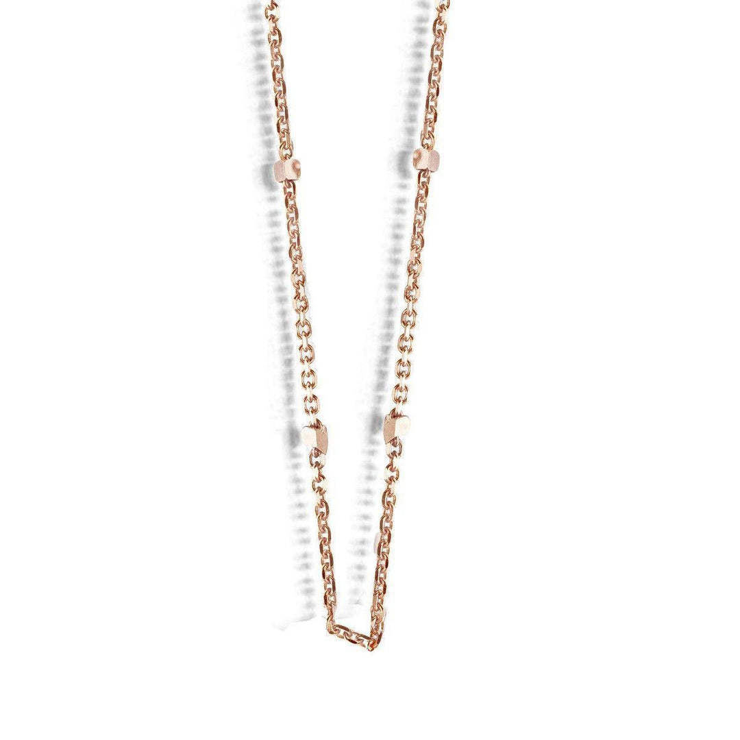 18 kt Ischia Basics halsketting 40 cm in 18 Kt rosé goud goud
