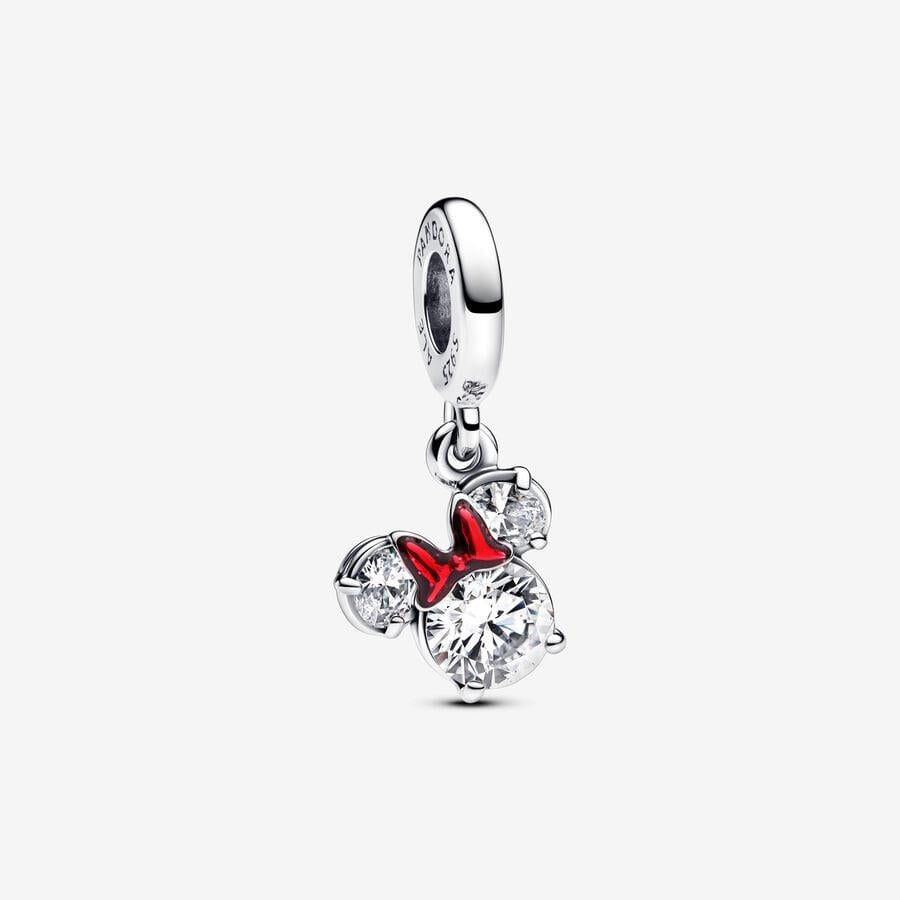 Dubbele hangende bedel met silhouet van Disney's Minnie Mouse