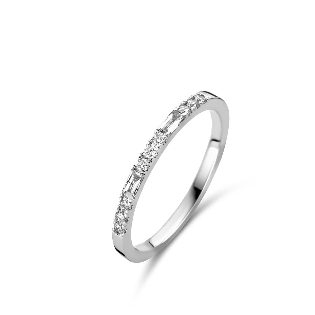 18 kt ring diamant rijring baquette