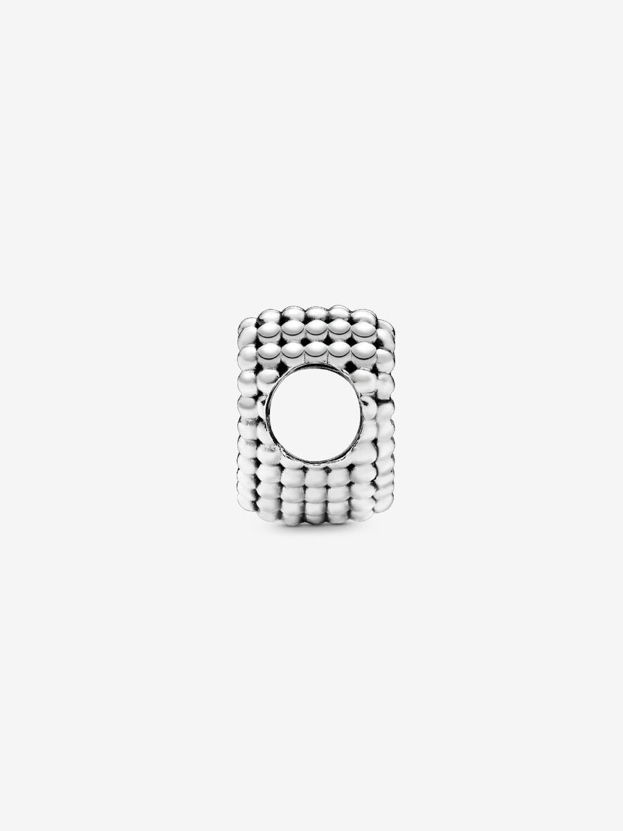 Pandora Beaded heart silver charm 797516