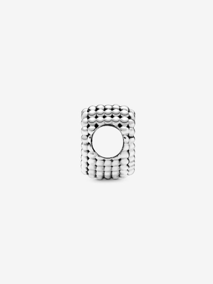 Pandora Beaded heart silver charm 797516