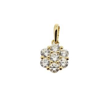 Geelgouden hanger met zirkonia 40.18423