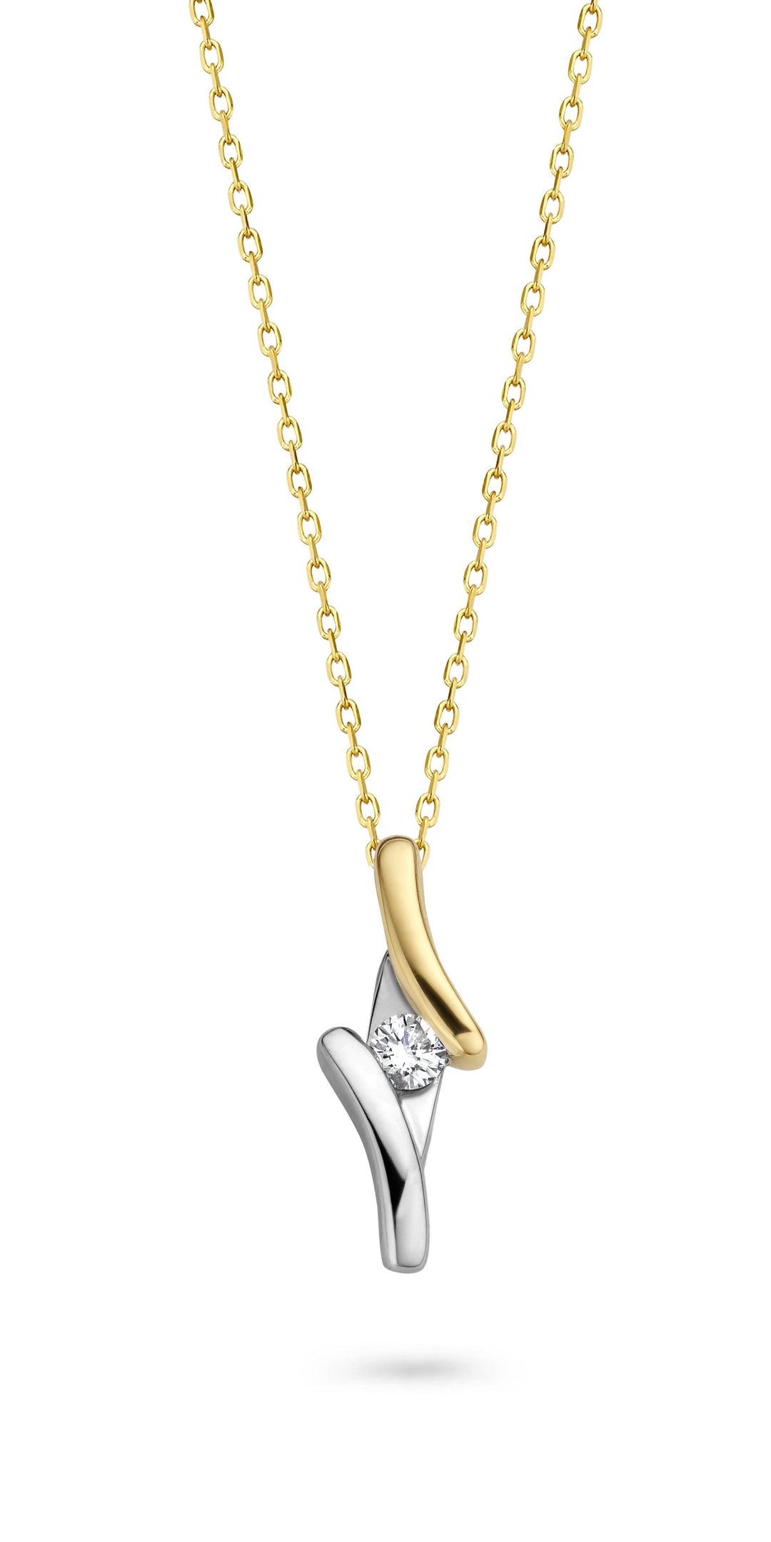 14 kt hanger diamant 0.07ct H-Si EXCLUSIEF COLLIER 194.771.40
