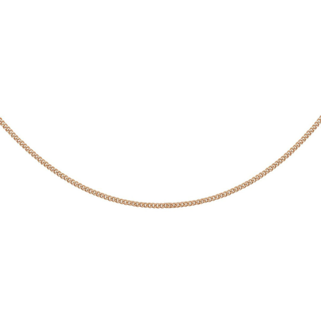 14 kt rose collier gourmett 1.4mm 42 cm