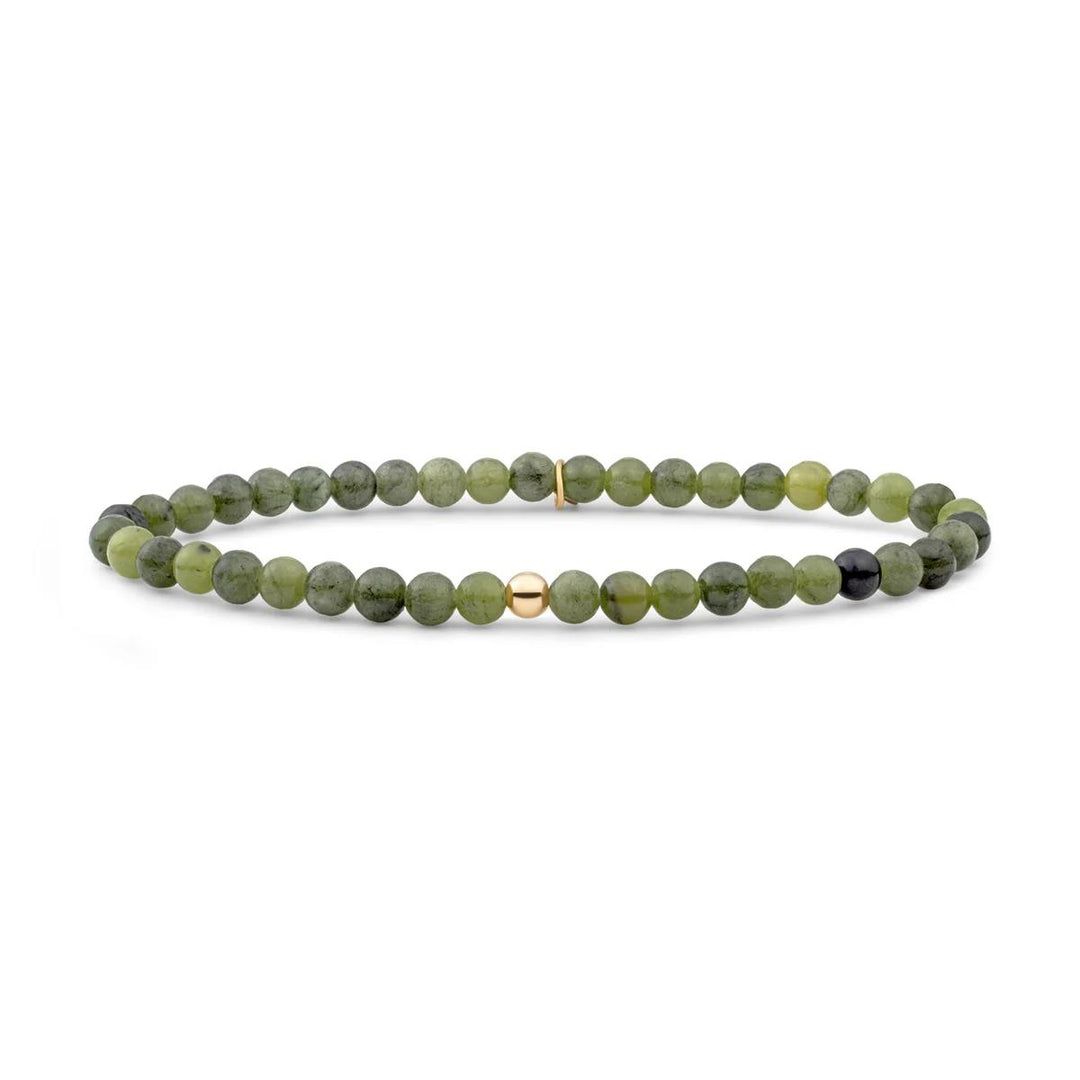Sparkling Jewels armband Southern Jade Saturn small - Gold - 4mm SBG-GEM61-ADD-4MM