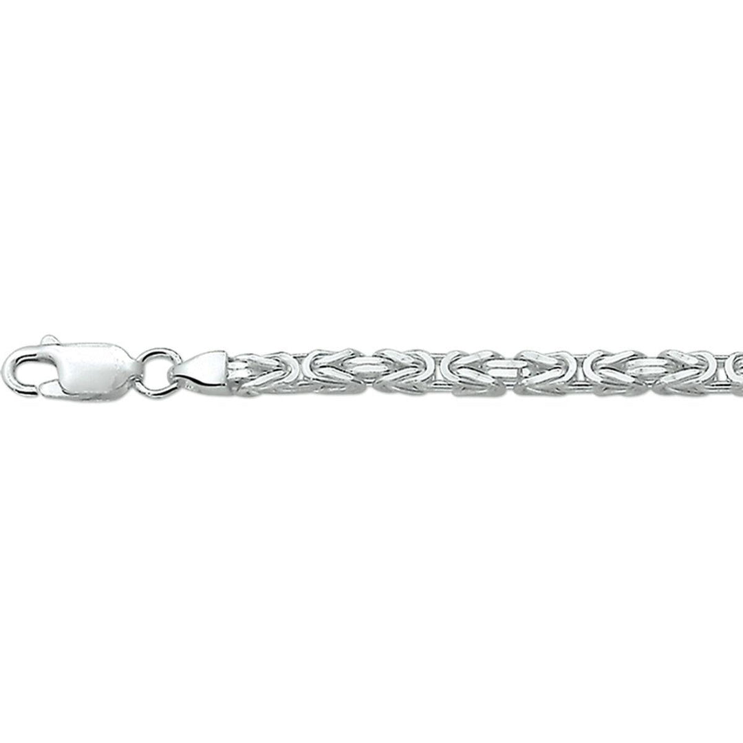 zilveren koningsschakel 50 cm 3 mm breed