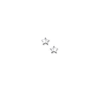 Zilveren oorstekers ster 4 x 4,5 mm