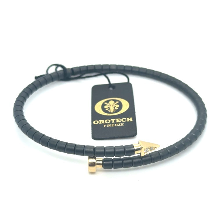 18kt Orotech Bracelet Zwart Ceramic B10-22SYW 0.03ct