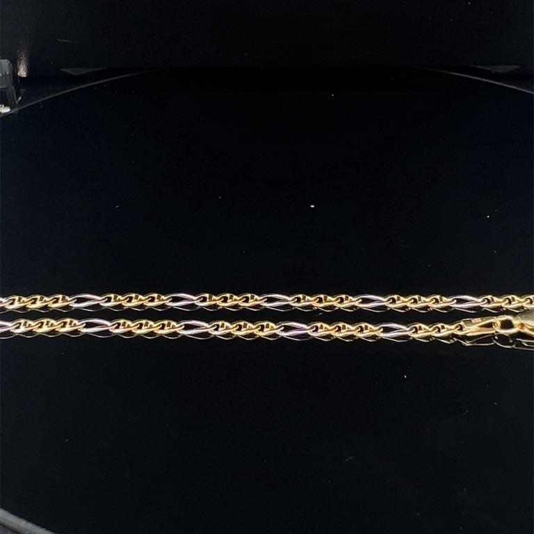 14 kt figaro bicolor armband