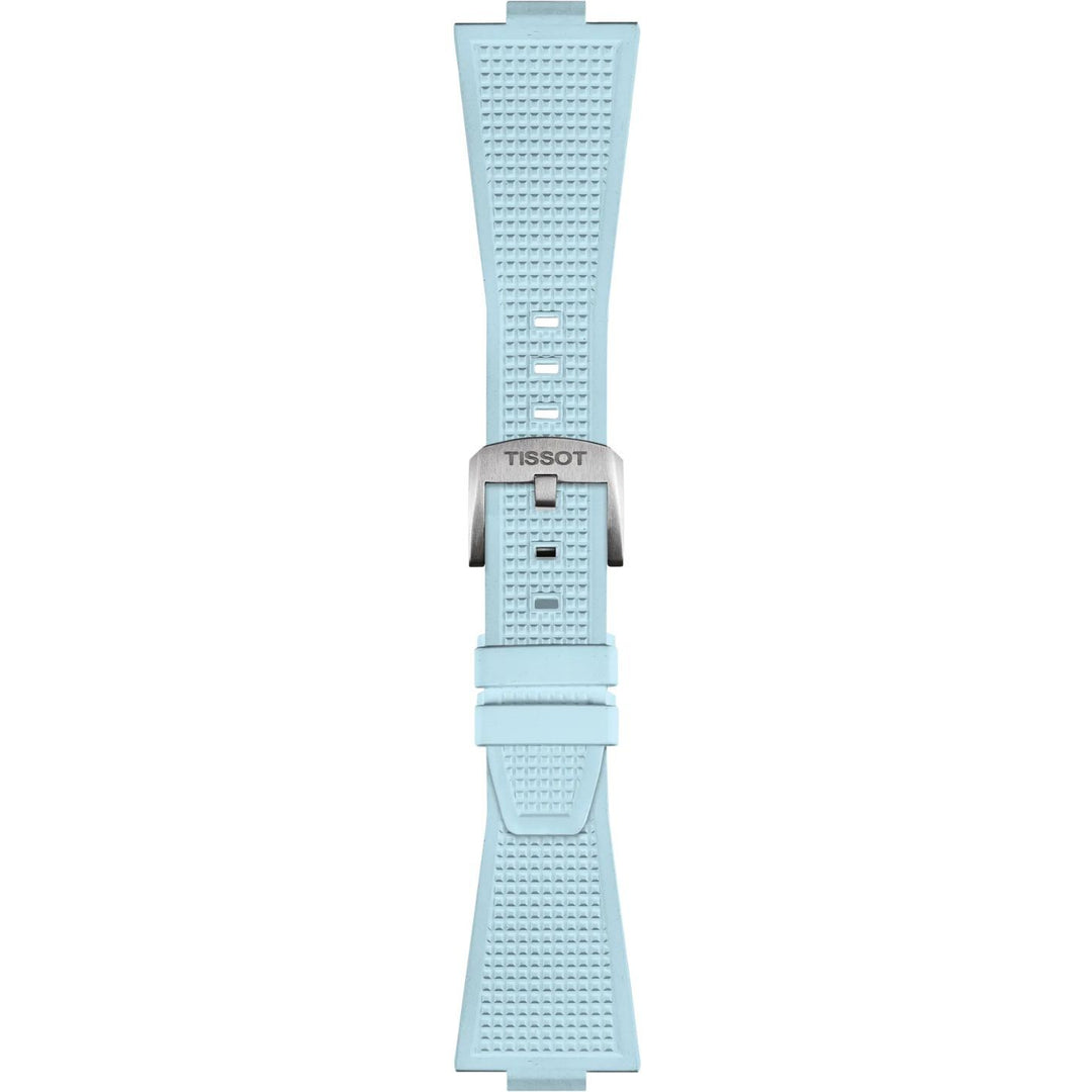 Tissot PRX Horlogeband Rubber Light Blue 40mm - T852050985