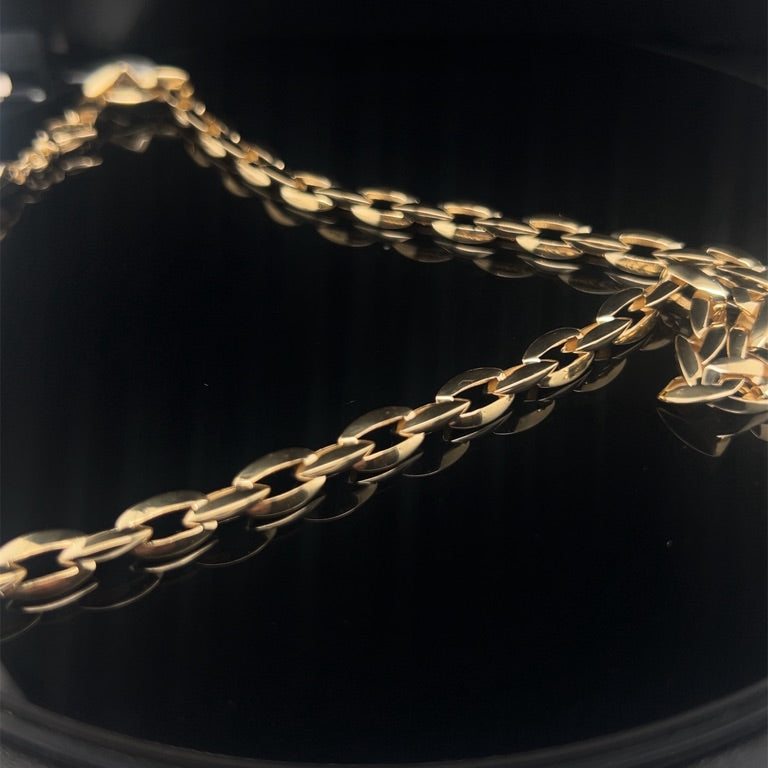 14 kt geelgouden collier ovaal 45 cm fantasie