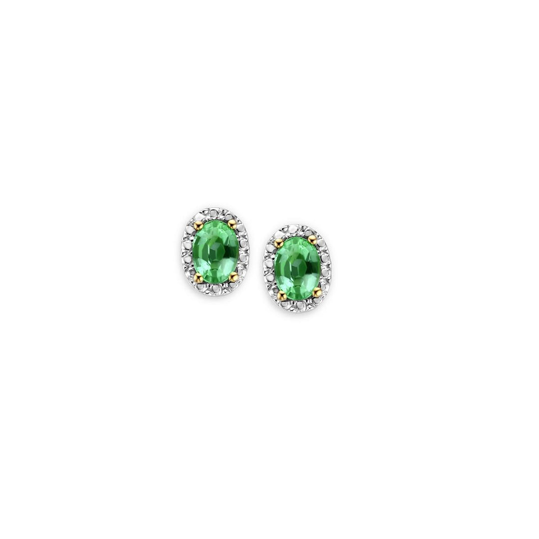 18 kt oorstekers smaragd 062082E